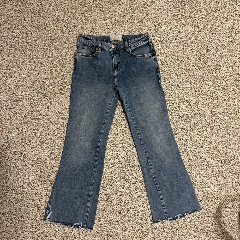 Free People Flare Blue Jeans